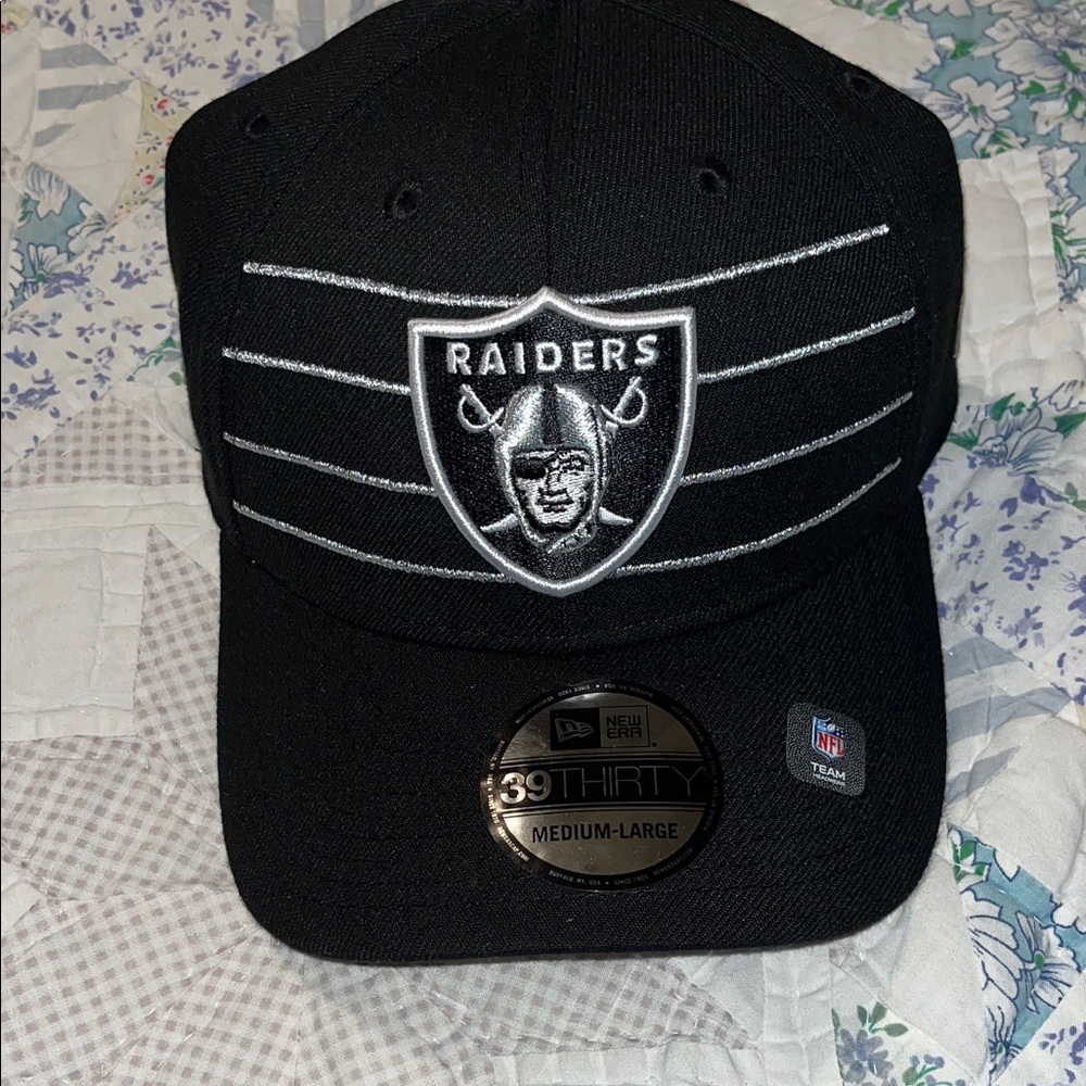 New Era Black and Silver Raiders Cap